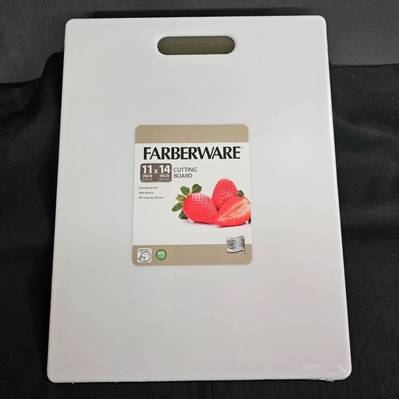 Set of 3 Farberware Large Plastic Cutting Board, 11 x 14-inch, White NIP - Picture 5 of 5